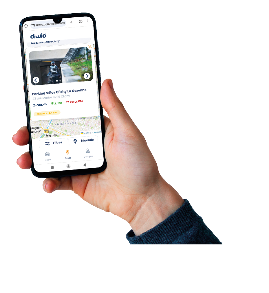 Smartphone avec main